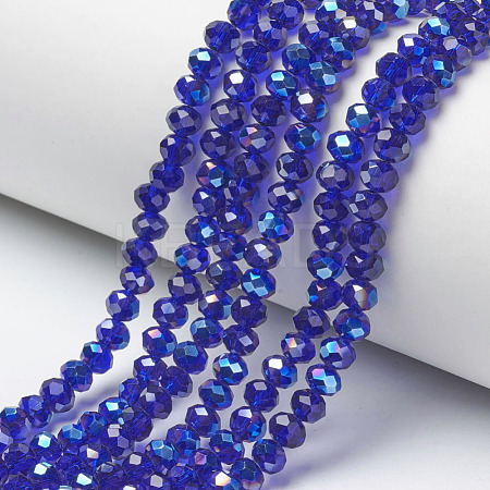 Electroplate Glass Beads Strands EGLA-A034-T6mm-I07-1