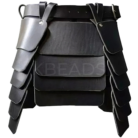 Medieval Viking PU Leather Belt Skirt AJEW-WH20077-031A-1