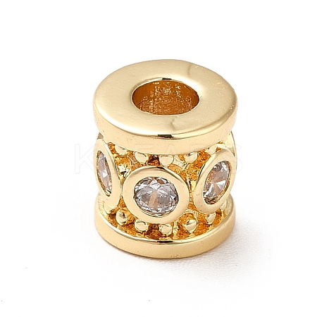 Brass Cubic Zirconia Beads KK-M233-56G-1