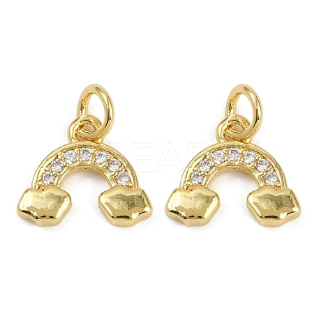 Brass Micro Pave Cubic Zirconia Pendants KK-L231-01G-01-1