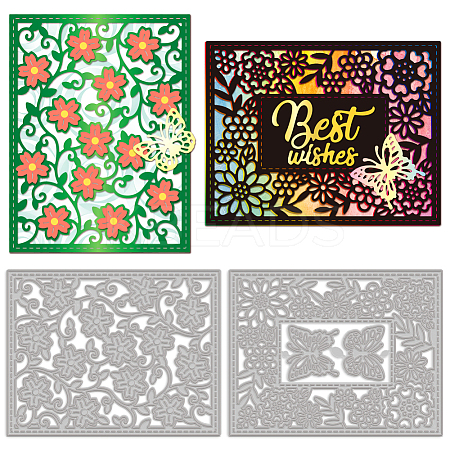 Flower Carbon Steel Cutting Dies Stencils DIY-WH0309-1830-1