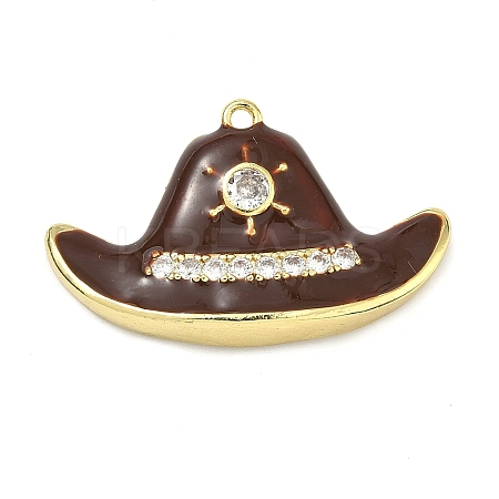 Brass Enamel Pendants KK-B171-02G-02-1
