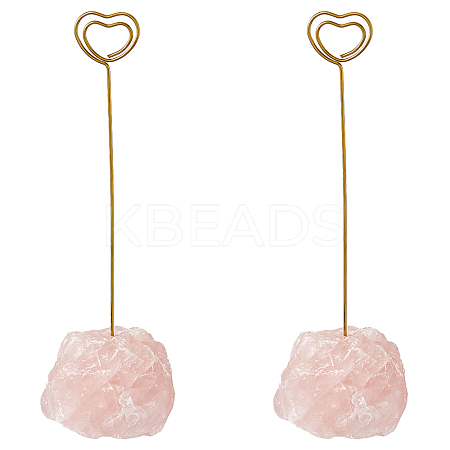 Heart Iron Memo Photo Stand Holder AJEW-WH0650-75-1