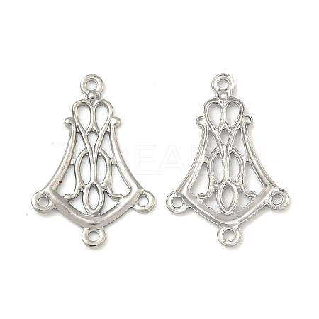 Non-Tarnish 304 Stainless Steel Hollow Flower Chandelier Component Links X-STAS-R083-25-1