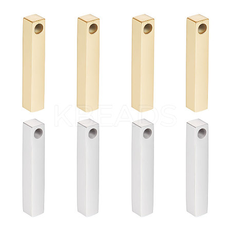 8Pcs 2 Colors 304 Stainless Steel Pendants FIND-UN0004-05-1
