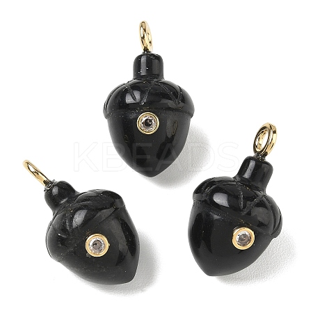 Natural Obsidian Pendants GG-CBA105B-04J-G-1