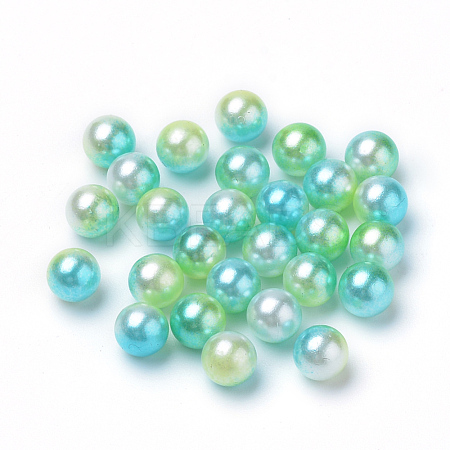 Rainbow Acrylic Imitation Pearl Beads OACR-R065-8mm-A03-1