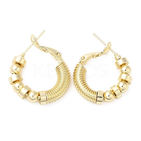 Punk Style Brass Hoop Earrings EJEW-A102-05G-1