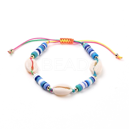 Adjustable Nylon Cord Braided Bead Bracelet BJEW-JB05729-04-1