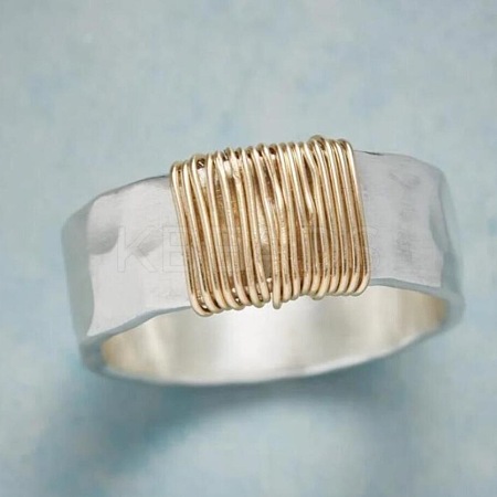 Zinc Alloy Wire Wrapped Finger Rings for Women FS-WG4DD4C-03-1