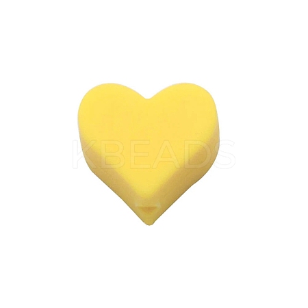Heart Food Grade Eco-Friendly Silicone Beads LS-SIL-WH0013-56K-1