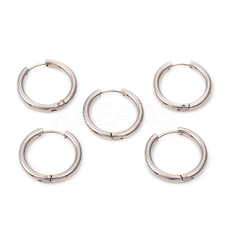 Tarnish Resistant 201 Stainless Steel Huggie Hoop Earrings LS-EJEW-L250-01E-P-1