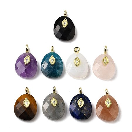 Natural & Synthetic Mixed Gemstone Pendants G-Z090-01G-1
