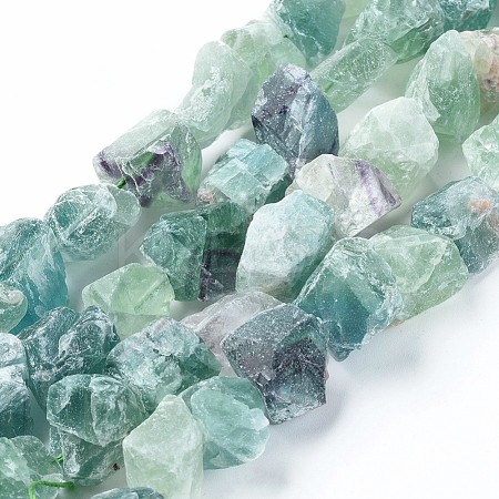 Raw Rough Natural Fluorite Beads Strands G-E343-01-1