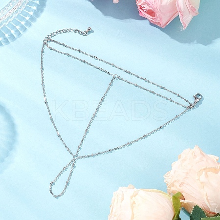 304 Stainless Steel Ring Bracelets BJEW-JB11486-02-1