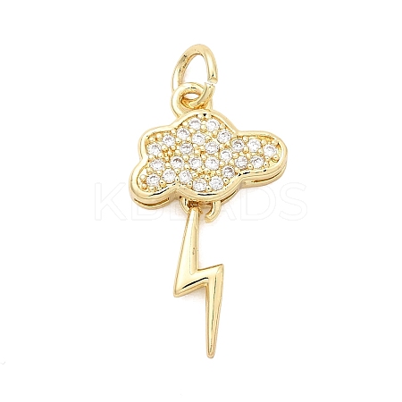Brass Micro Pave Cubic Zirconia Pendants LS-KK-D105-04G-1
