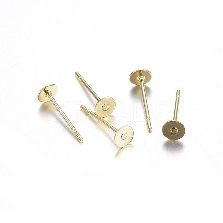 304 Stainless Steel Stud Earring Findings X-STAS-P210-45G-01-1