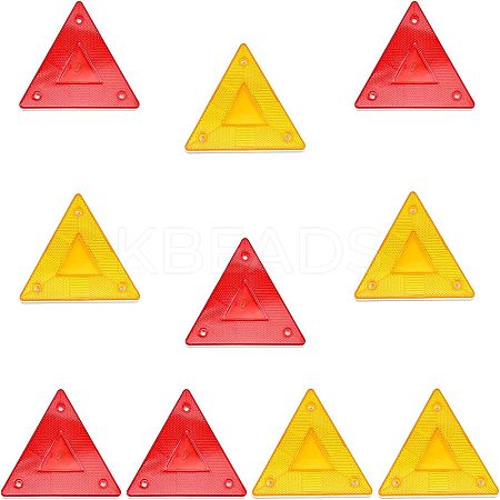 10Pcs 2 Colors Slow Moving Vehicle Sign AJEW-CA0003-39-1