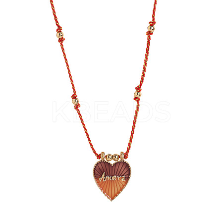Brass and Enamel Pendant Necklaces FS-WG2CA9F-24-1