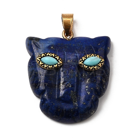 Dyed Natural Lapis Lazuli & Synthetic Turquoise Pendants G-Z090-02G-05-1
