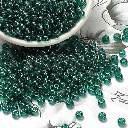 FGB 6/0 Grade A Round Glass Seed Beads SEED-Q011-4mm-F520-1
