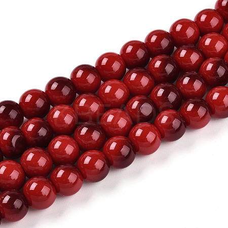 Baking Paint Glass Beads Strands DGLA-N012-10mm-10-1
