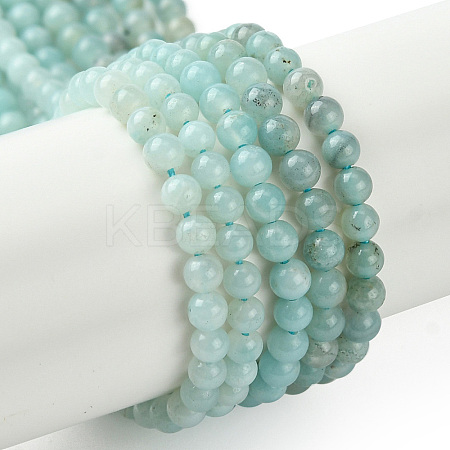 Natural Amazonite Beads Strands G-K365-C04-01-1