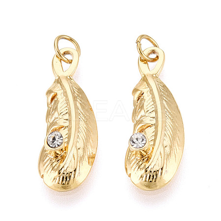 304 Stainless Steel Pave Crystal Rhinestone Pendants STAS-T069-73G-1