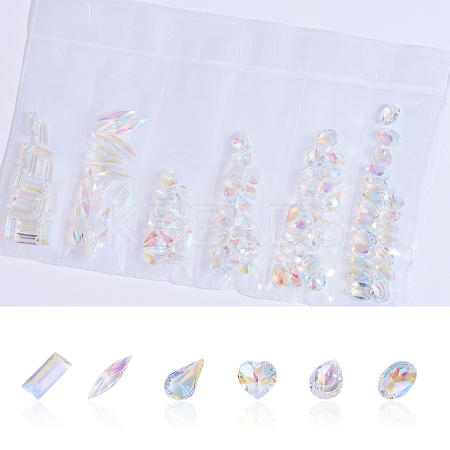 Pointed Back Resin Rhinestone Cabochons MRMJ-T019-06-1