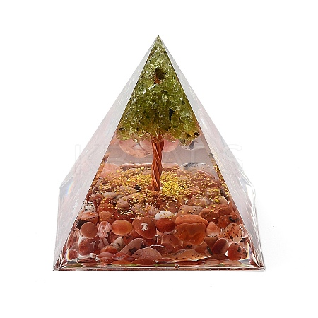 Orgonite Pyramid Resin Energy Generators DJEW-D013-06B-1
