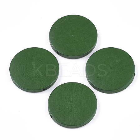 Painted Natural Wood Beads WOOD-S049-02A-04-1