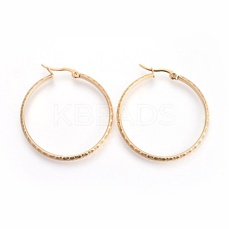 201 Stainless Steel Big Hoop Earrings LS-EJEW-A054-49G-1