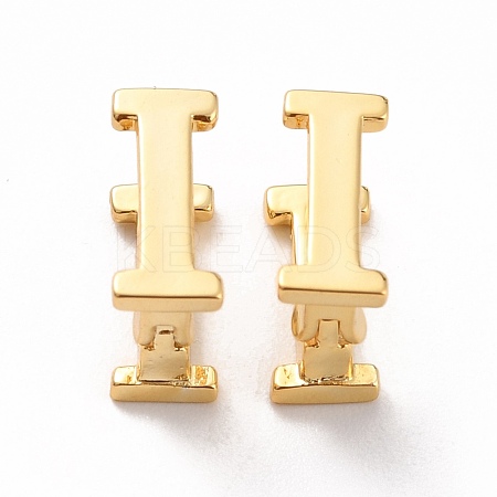 Initial Hoop Earrings for Women EJEW-P194-01G-I-1