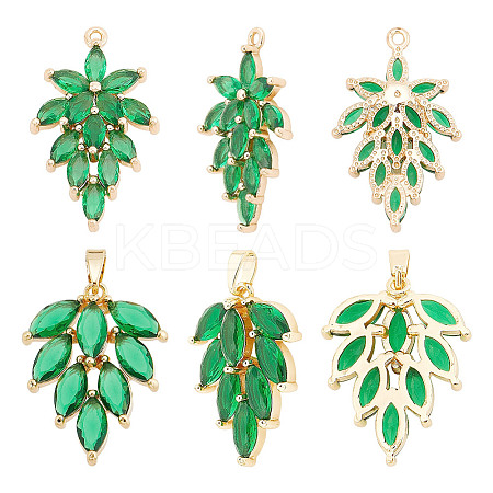 ARRICRAFT 4Pcs 2 Style Brass Pendants KK-AR0003-73-1