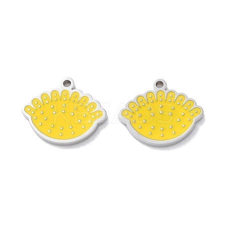 304 Stainless Steel Enamel Charms STAS-M102-27P-1
