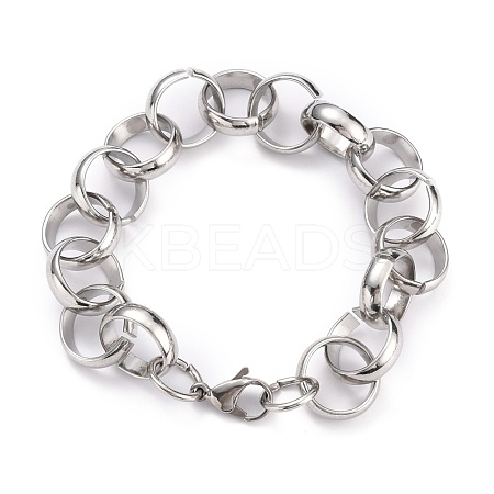 Tarnish Resistant 304 Stainless Steel Rolo Chain Bracelets BJEW-Z011-13P-1