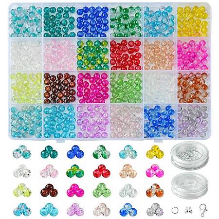 DIY Round Glass Bracelets Making Kits DIY-FS0006-20-1
