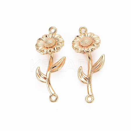 Brass Birth Flower Connector Charms LS-X-KK-S364-231-1