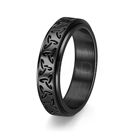 Rotatable Stainless Steel Finger Ring PW-WGB0425-32-1
