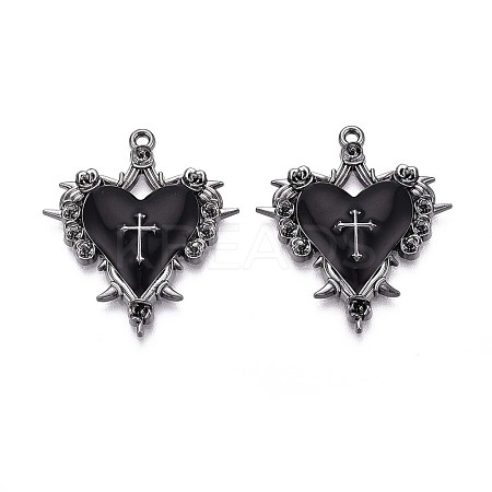 Alloy Enamel Pendants PALLOY-T094-06-1
