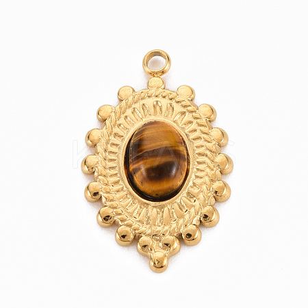 304 Stainless Steel Pendants STAS-N087-42H-1