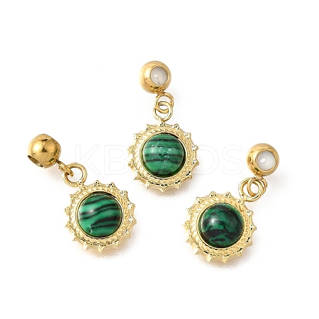 Synthetic Malachite Sun Pendants STAS-H202-24G-1