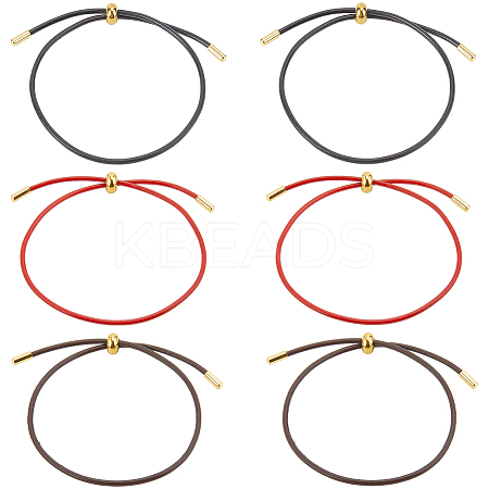 12Pcs 3 Colors Adjustable PU Leather Cord Slider Bracelets BJEW-SC0001-39G-1