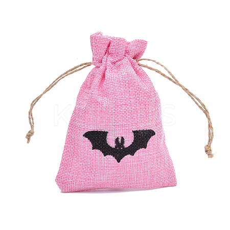 Halloween Burlap Packing Pouches HAWE-PW0001-151B-1