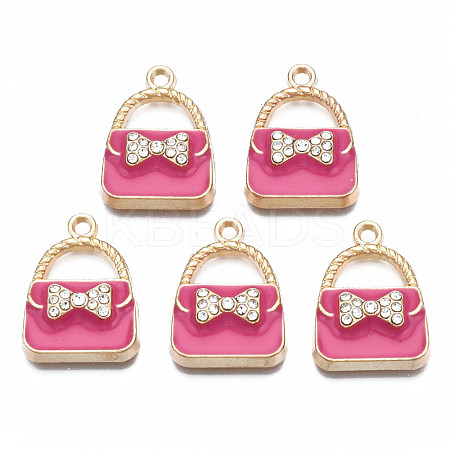 Rack Plating Alloy Enamel Pendants ENAM-T011-129A-1
