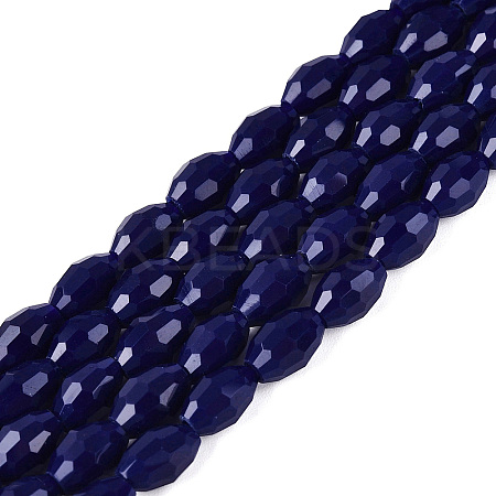 Opaque Solid Color Glass Beads Strands LS-GLAA-N071-01A-C09-1