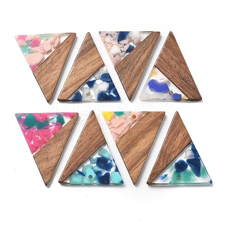 Resin and Walnut Pendants FIND-R051-01-1
