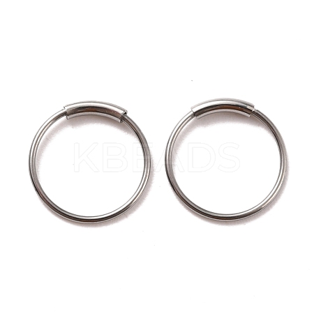 Non-Tarnish 304 Stainless Steel Hoop Earrings STAS-Z037-02P-1
