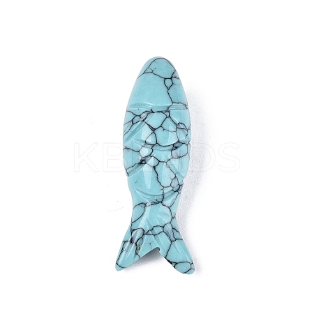 Synthetic Turquoise Carved Pendants G-T144-47B-1