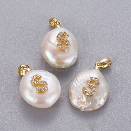 Natural Cultured Freshwater Pearl Pendants KK-L187-A-01S-1